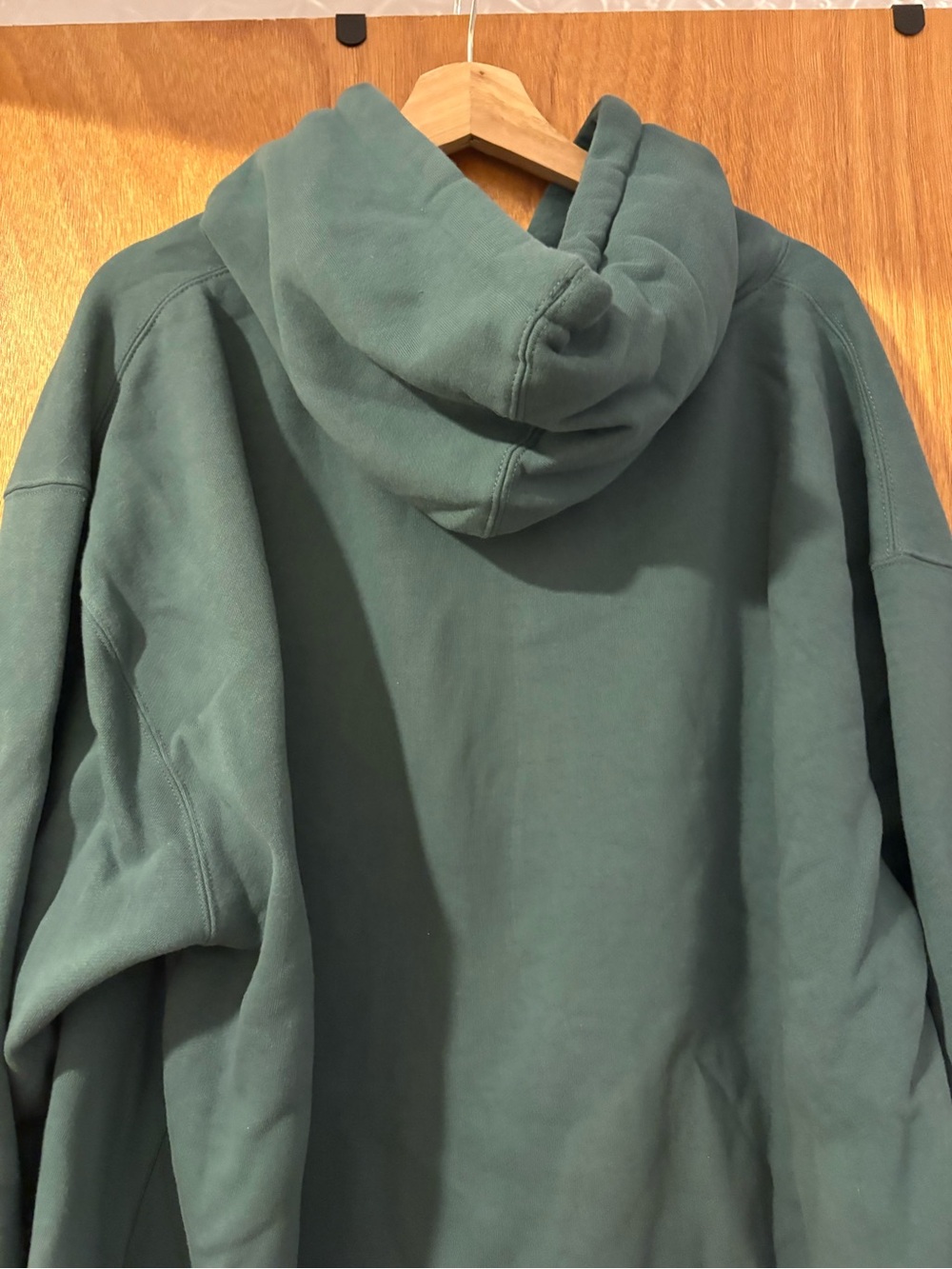 Glossier Hoodie in Deep Teal Green - Picture 5 of 6